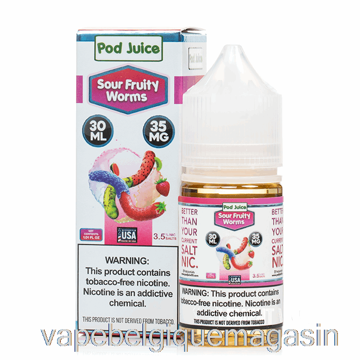 Vape Jetable Vers Fruités Acidulés - Jus De Dosette - 30ml 20mg